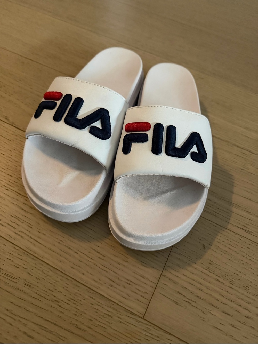 FILA White Slides